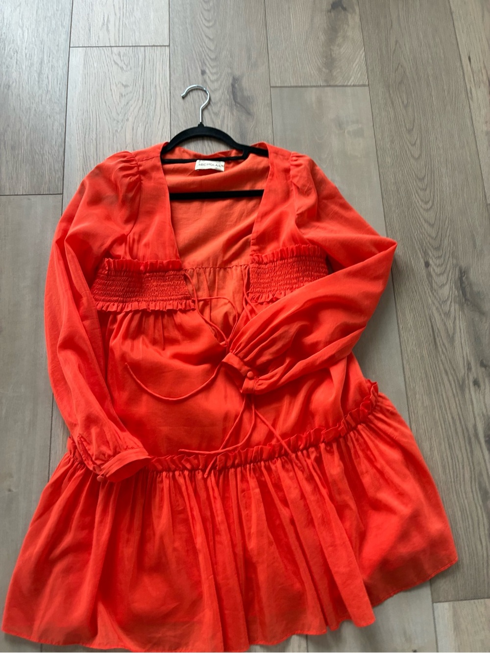 Bright orange dress